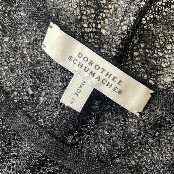 NWOT Dorothee Schumacher Sheer Lace Net Long Sleeve Top 2 - Picture 5 of 7